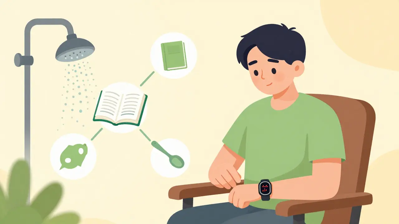 Character managing energy levels with heart rate monitor