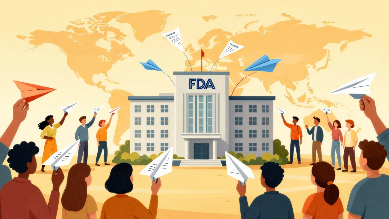 Citizens sending reports to FDA building via paper airplanes