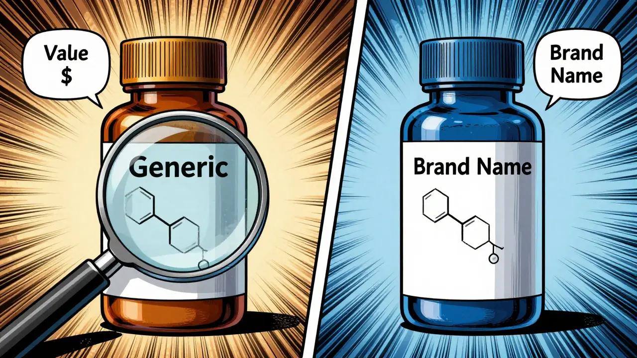 Comparison of generic vs brand name medication costs