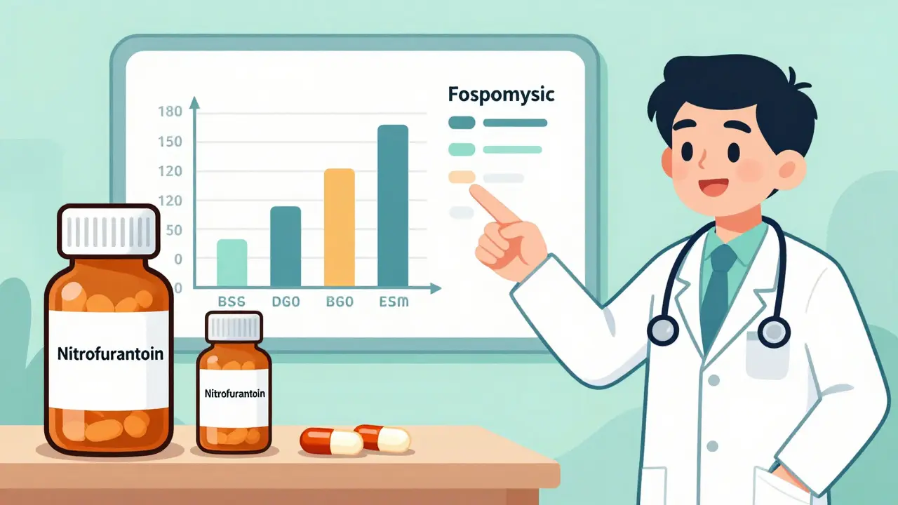 Illustration of antibiotic pills and a doctor discussing treatment