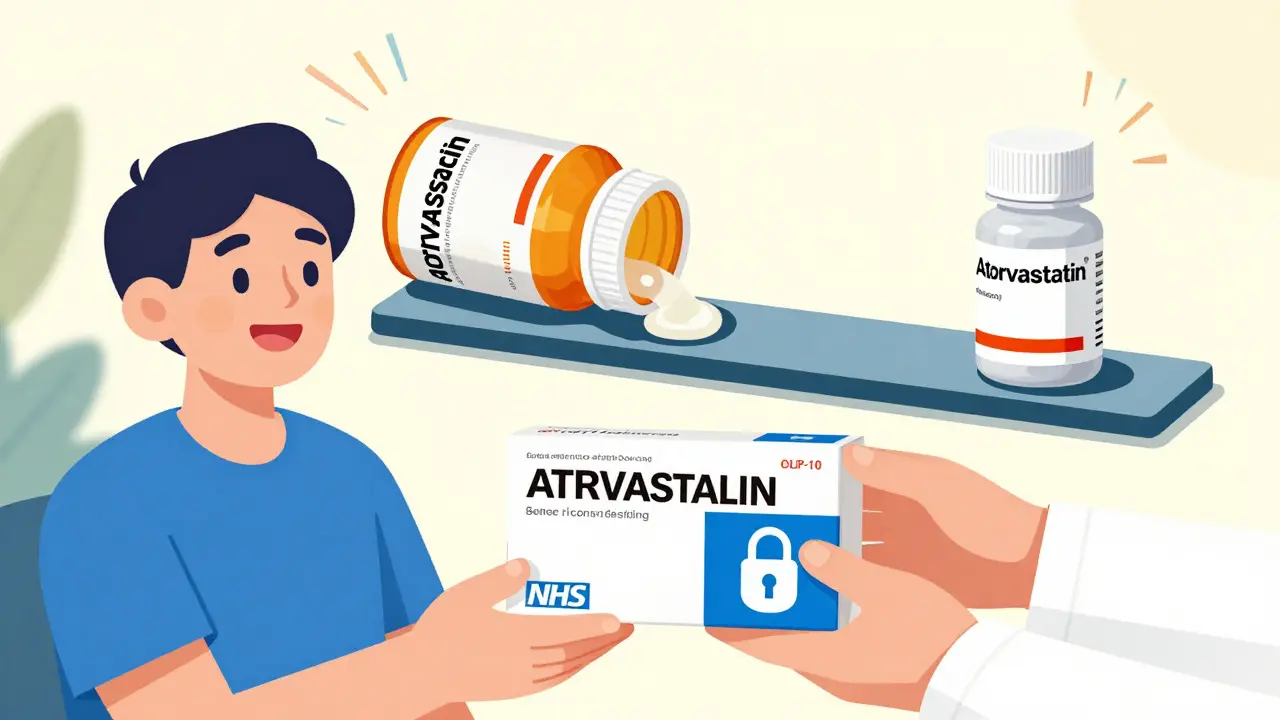 Comic style image of receiving safe, affordable generic medication